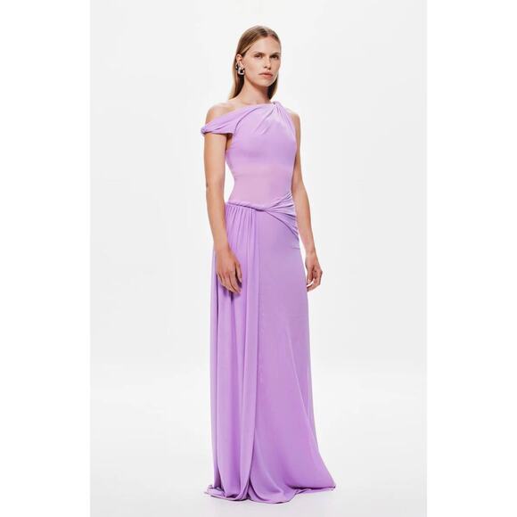 Misha THE 'SISAL' MESH DRESS Lilac L NWT - Picture 3 of 7